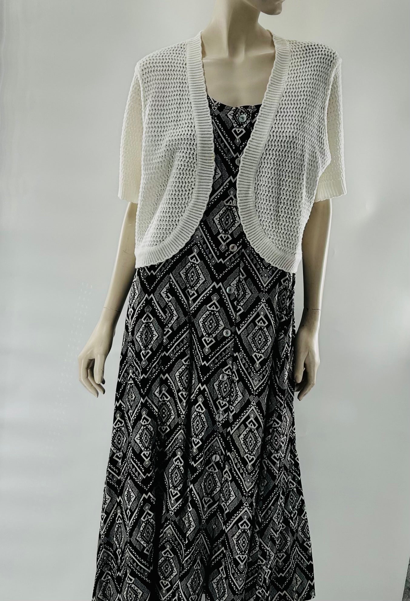 Koret Maxi Dress W/Vicki Wayne Crop Sweater