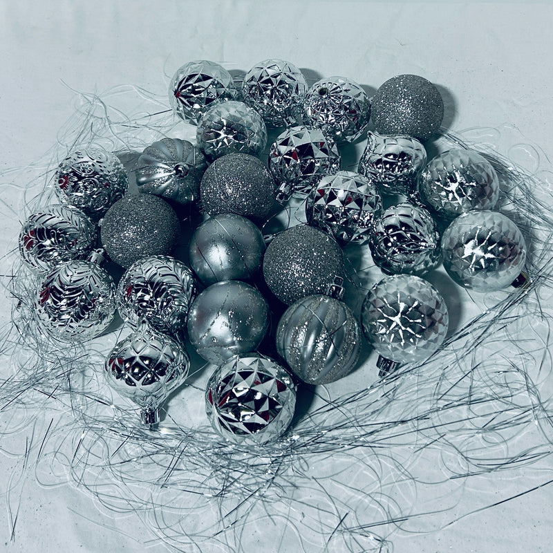 Christmas Ornaments- Silver Balls
