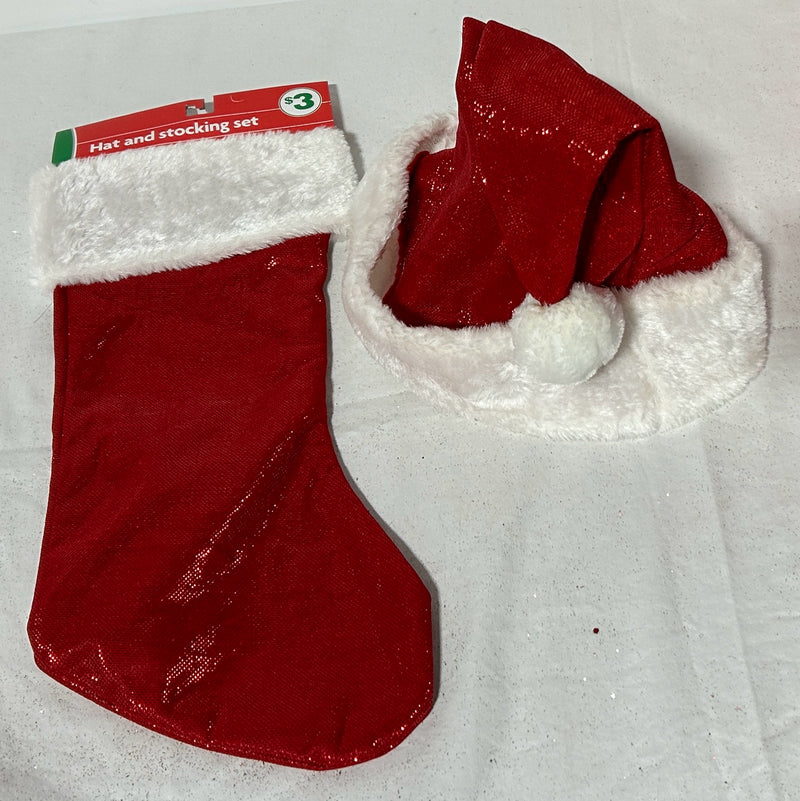 Christmas Stocking and Hat