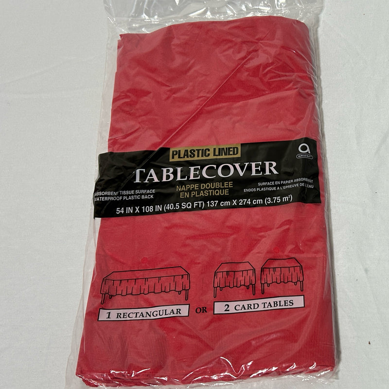 Table Cloth- Red Plastic