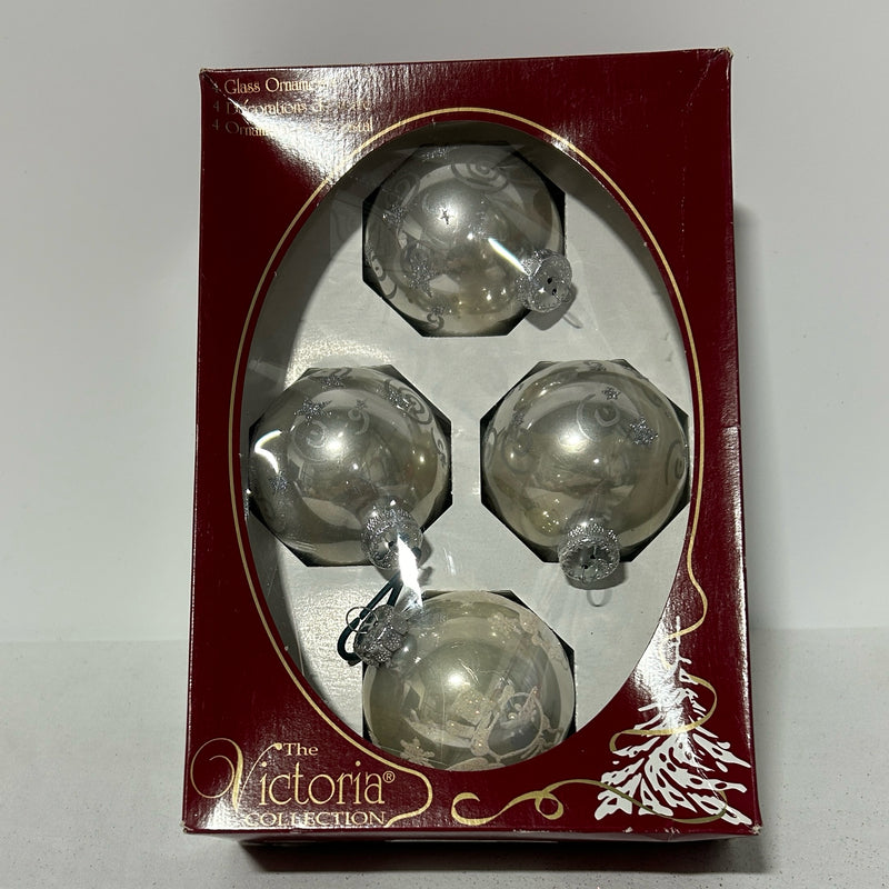 Christmas Silver Ball Ornaments