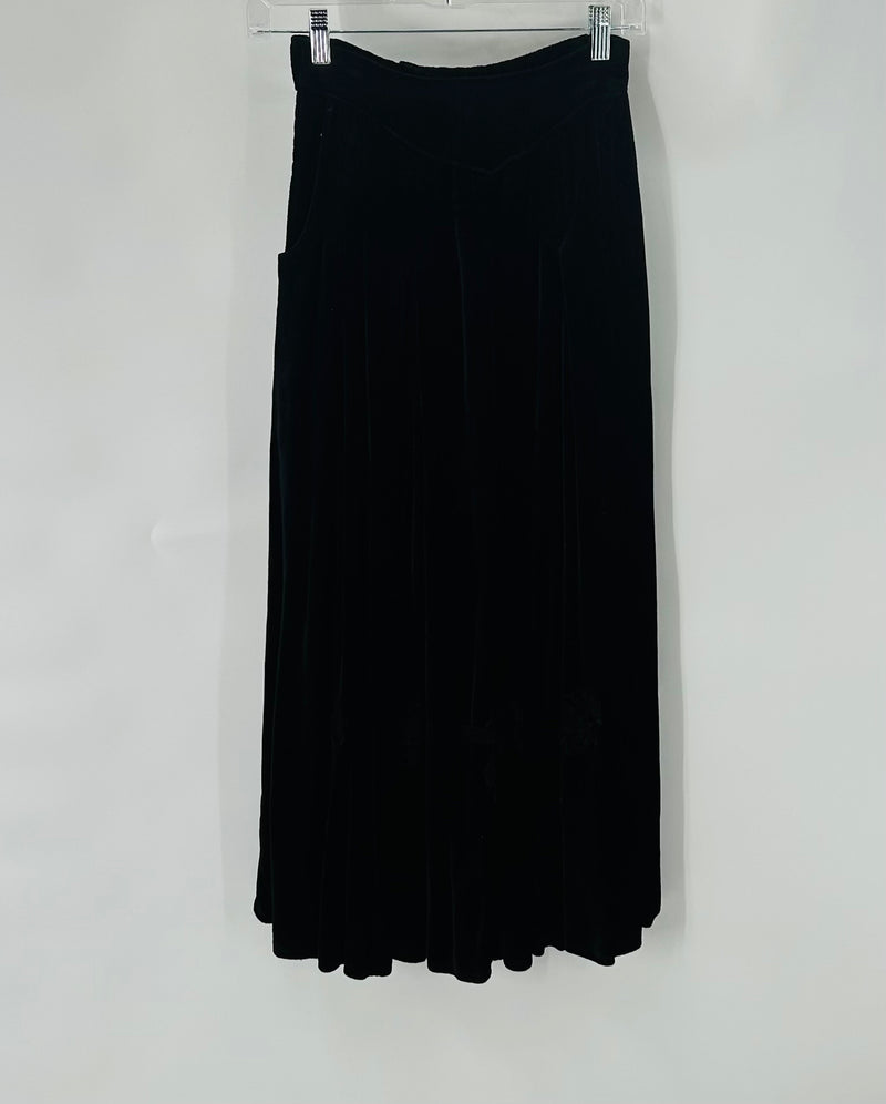 Salvatore Velvet Maxi Skirt