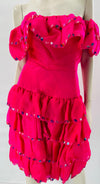 Snooty Hooty Vintage Off-the-Shoulder Party Dress