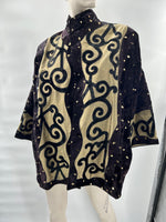Laurie Schafer Rare Kimono Style Silk Velvet Jacket