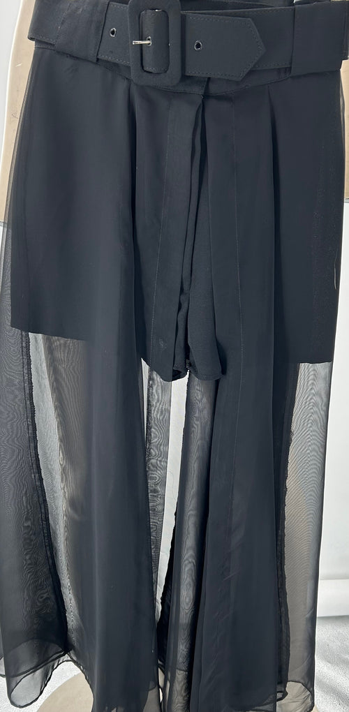 Cache "Skort" with Shorts and Sheer Skirt