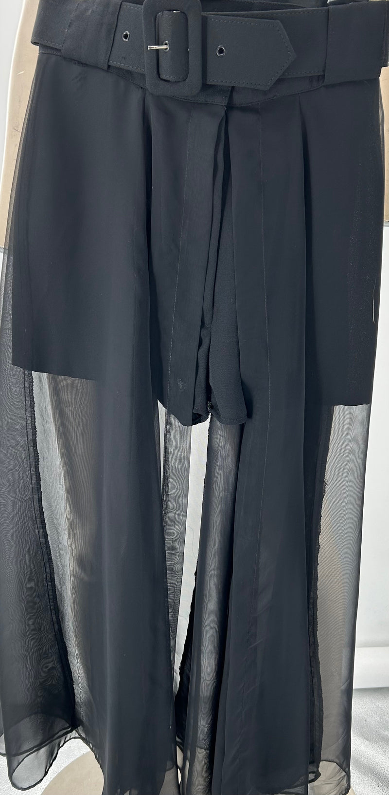 Cache "Skort" with Shorts and Sheer Skirt