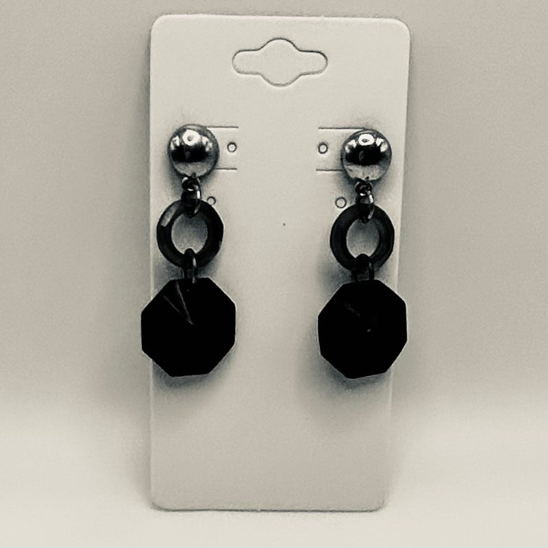 Jewelry- Earrings- Grey and Black "Circles"