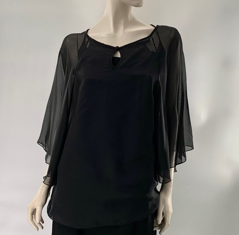 Sheer Black Dress Top