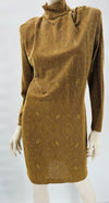 Vintage Gold Glimmer Dress Suit- Dress and Jacket