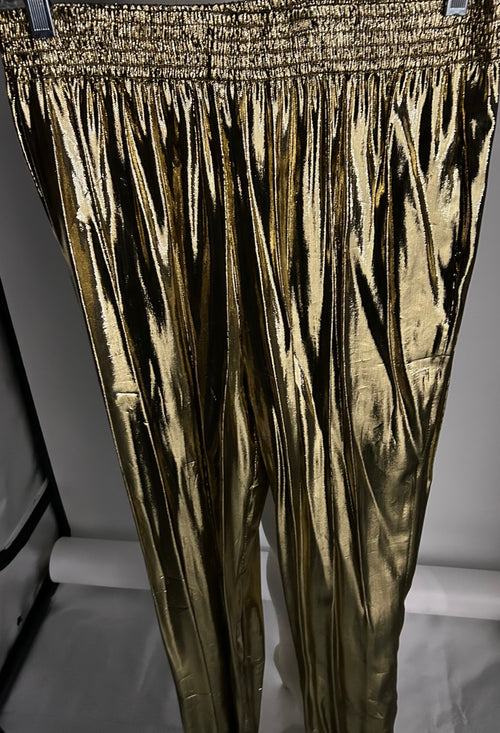 Vintage Gold Sequin Party Blouse and Matching Pant
