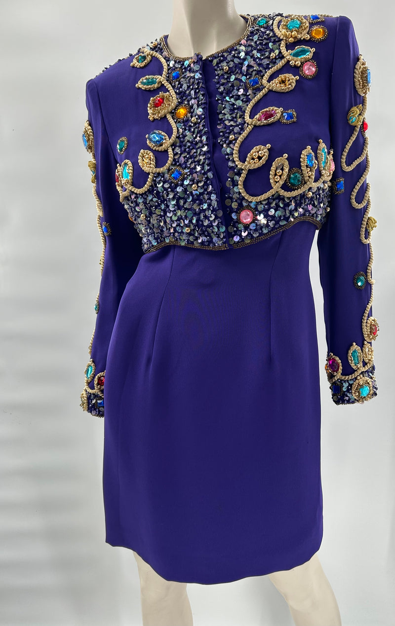 Victoria Royal Ltd. Vintage 2-pc Beaded Dress Suit