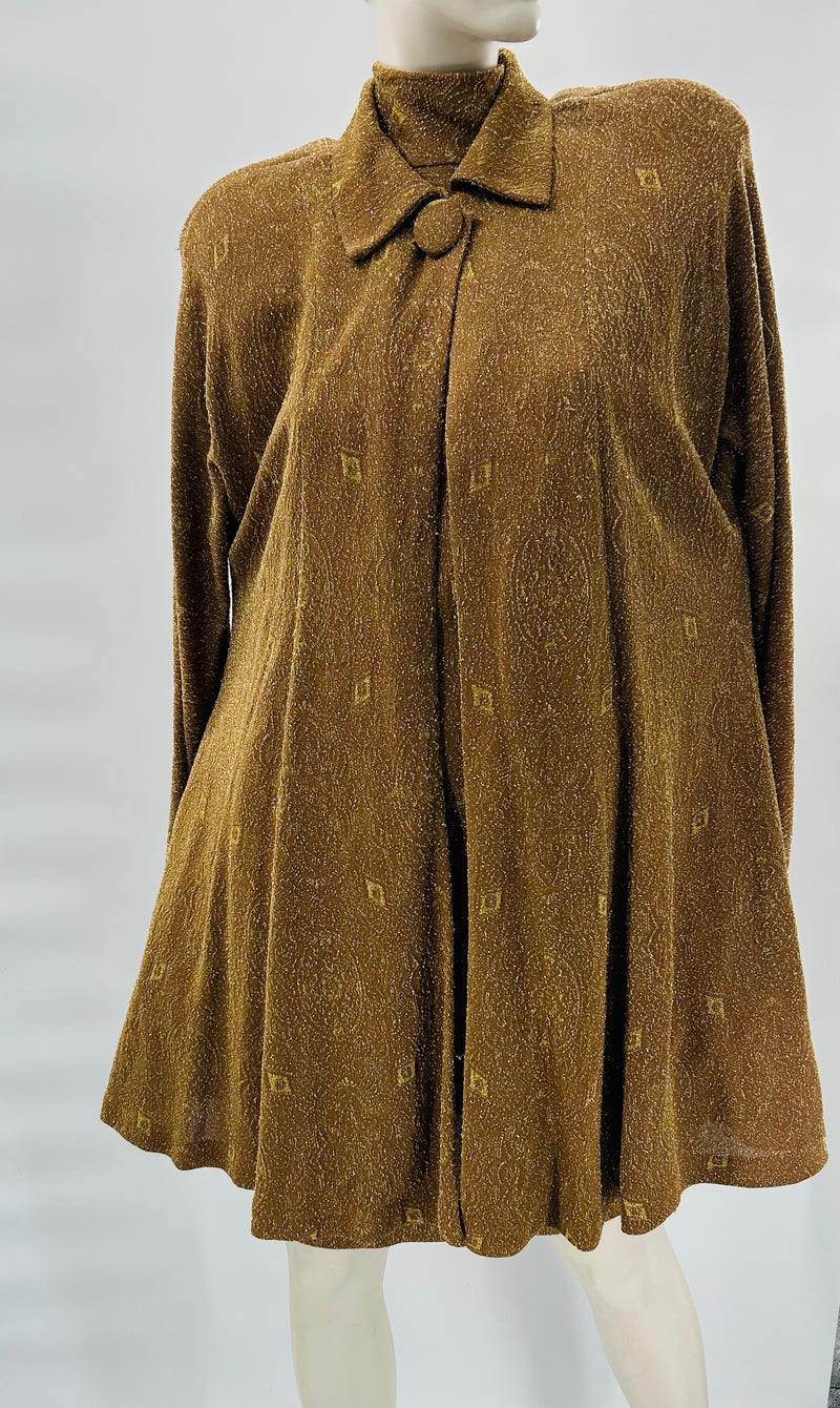 Vintage Gold Glimmer Dress Suit- Dress and Jacket