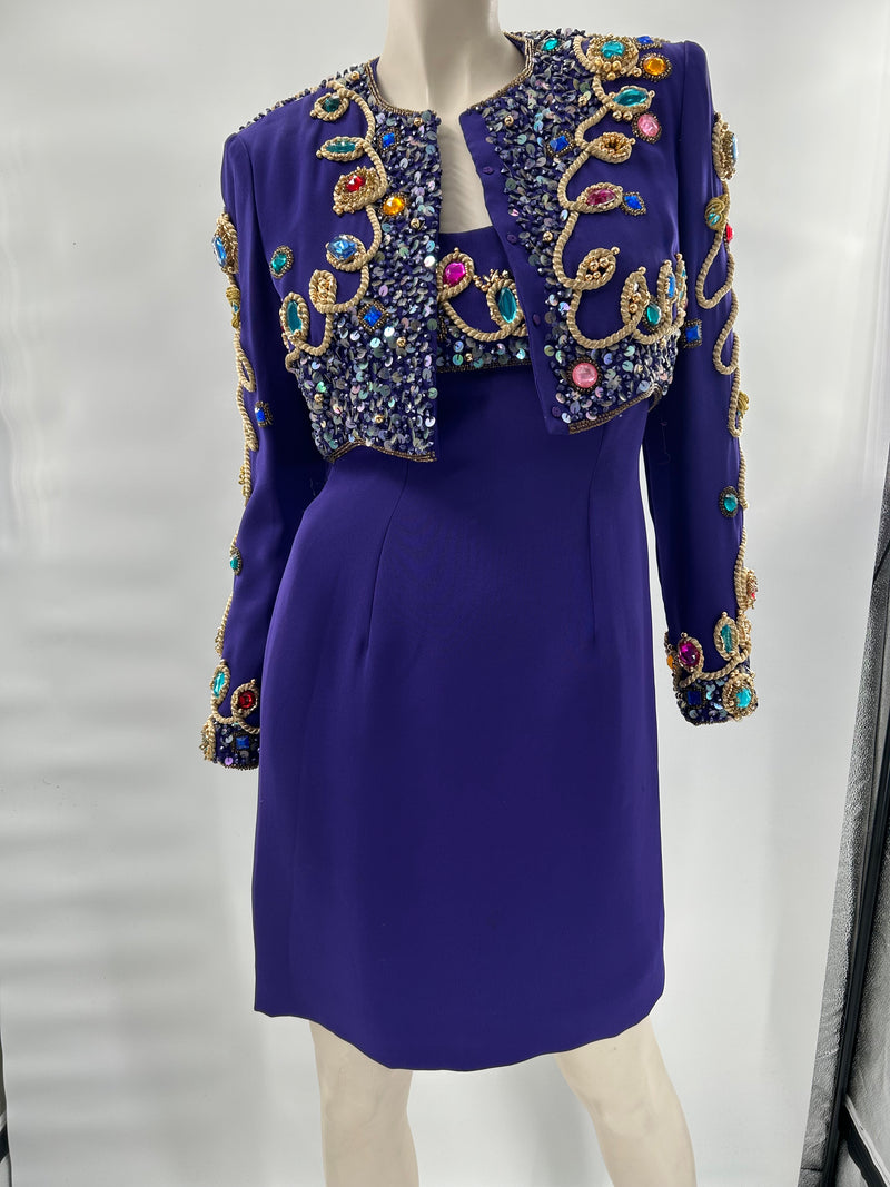 Victoria Royal Ltd. Vintage 2-pc Beaded Dress Suit