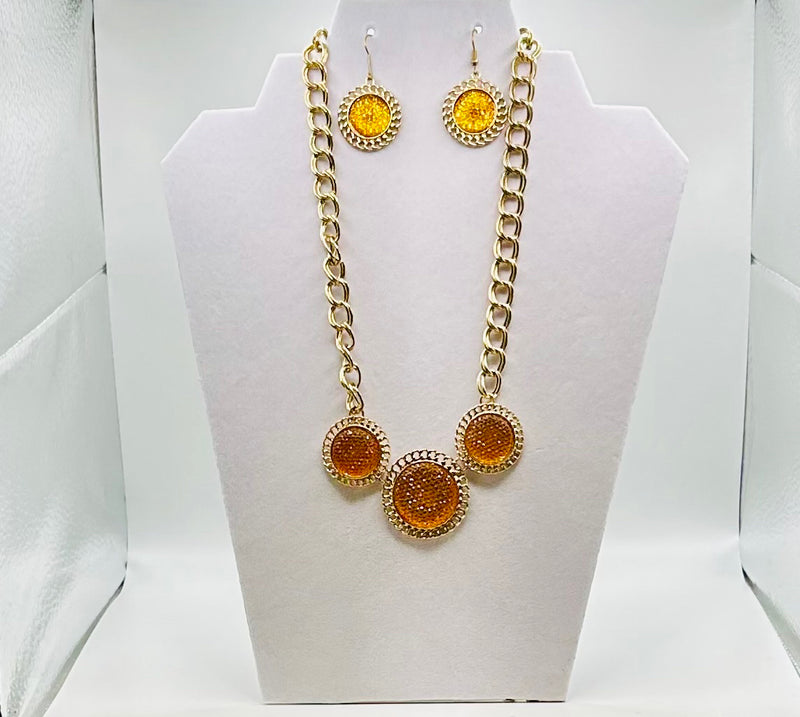 Jewelry Set- Amber Gold