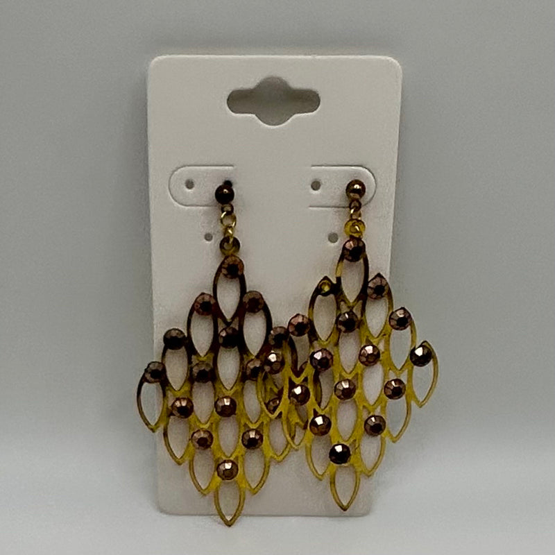 Jewelry- Earrings- "Gold Diamonds"