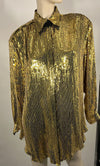 Vintage Gold Sequin Party Blouse and Matching Pant