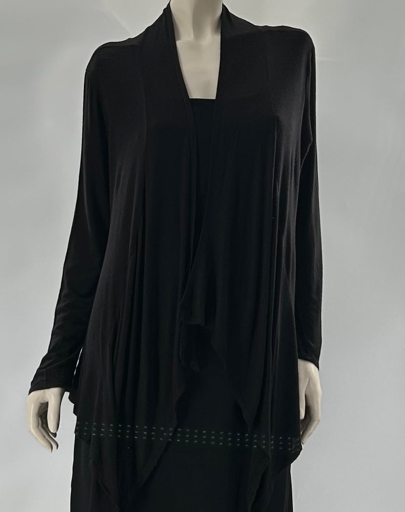 ZBlack Asymmetrical Cardigan