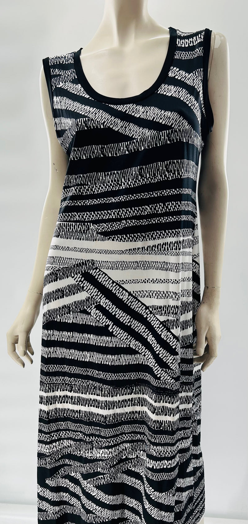 Maxi Dress- Black/White Print
