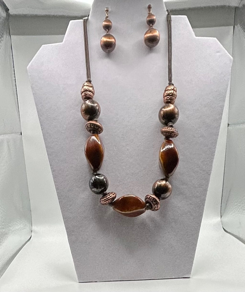 Jewelry Set- Brown Stones