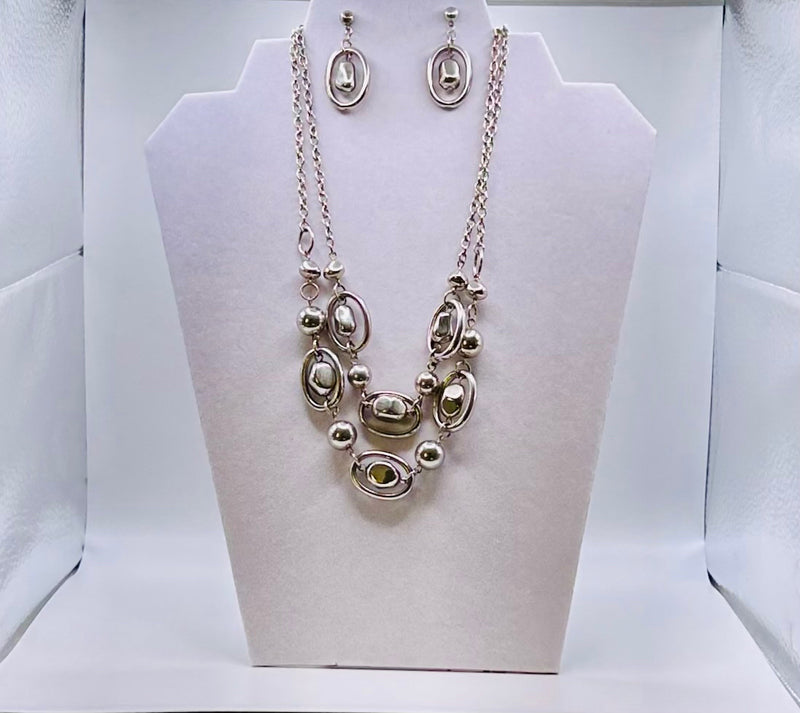 Jewelry Set- Silver Chain Link