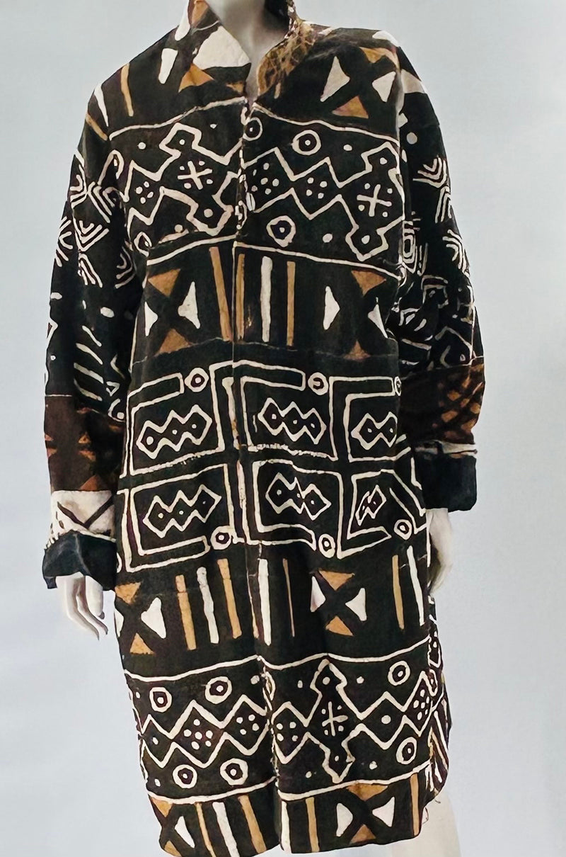 ZAfrican Ethnic Print Coat