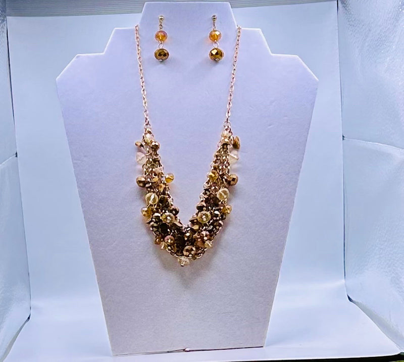 Jewelry Set- Gold and Amber